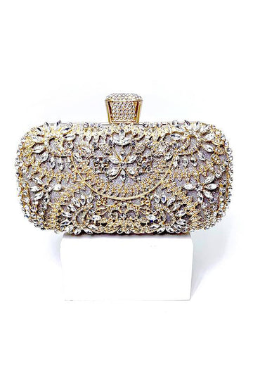 Glitrende Rhinestone Black Evening Party veske